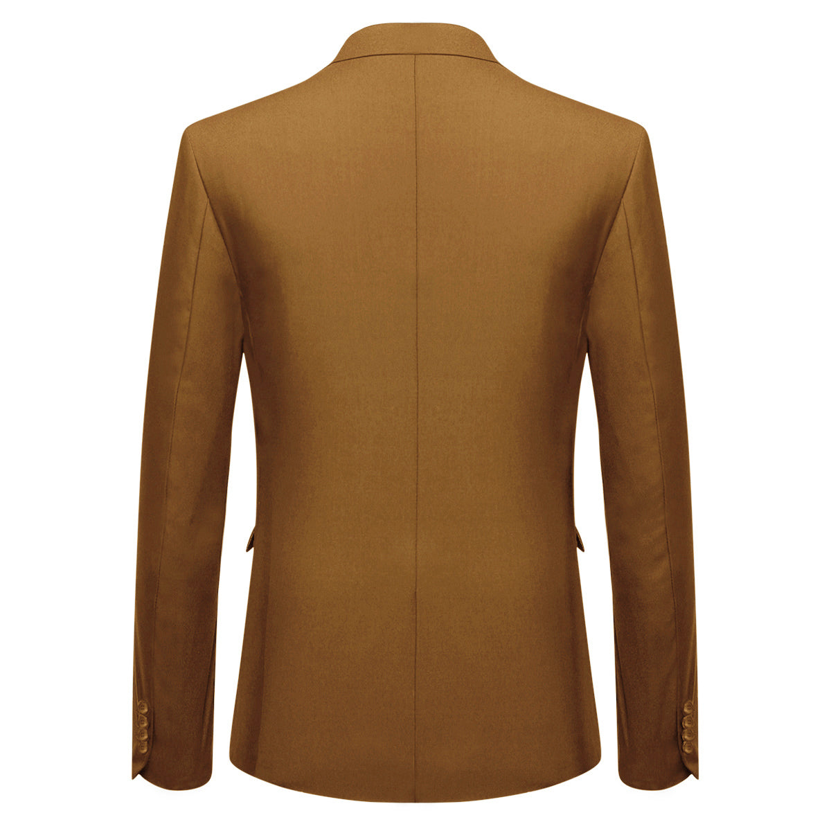 YFFUSHI Men's Slim Fit 3 Piece Suit One Button Suits Blazer Tux Vest & Trousers Khaki