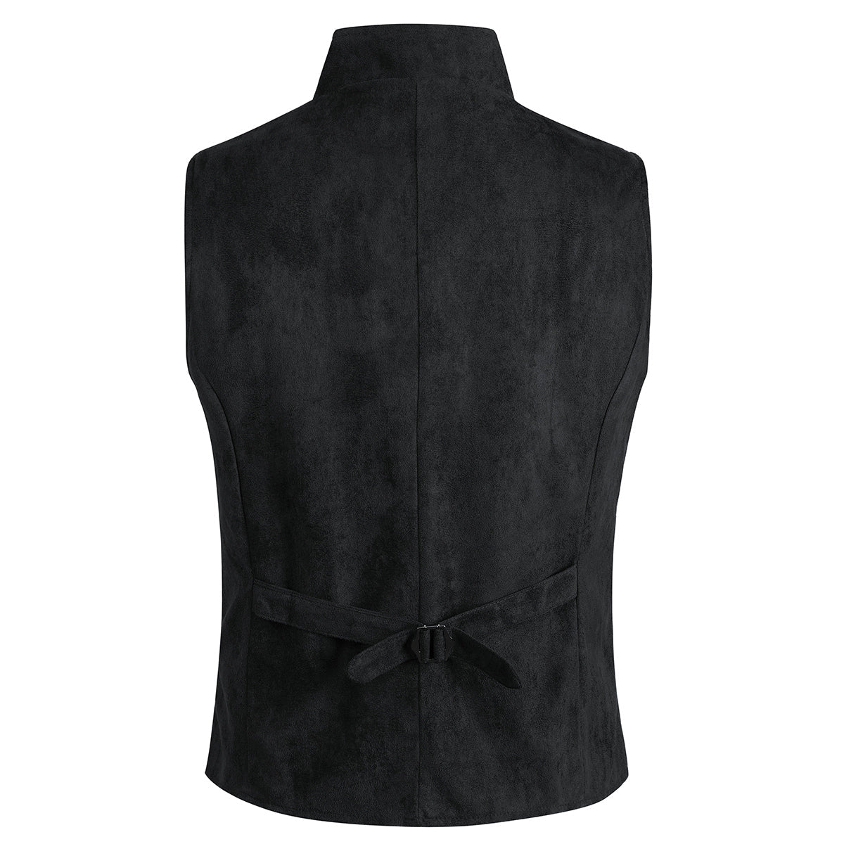 Double Breasted Velvet Gothic Steampunk Black Vest