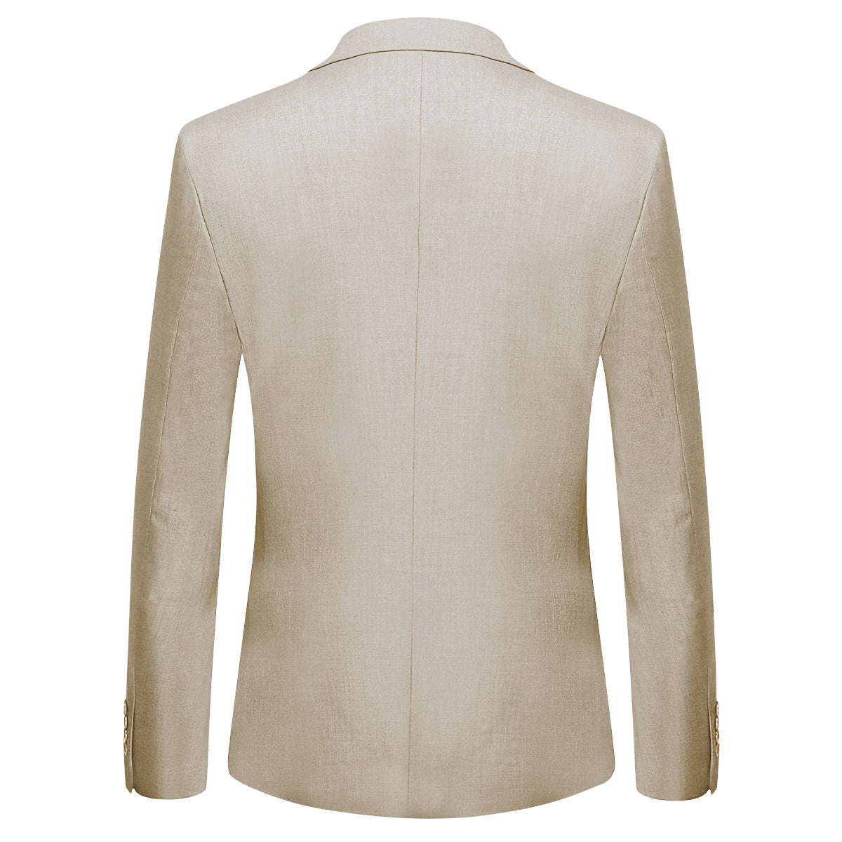 YFFUSHI Men's Slim Fit 3 Piece Suit One Button Suits Blazer Tux Vest & Trousers Beige
