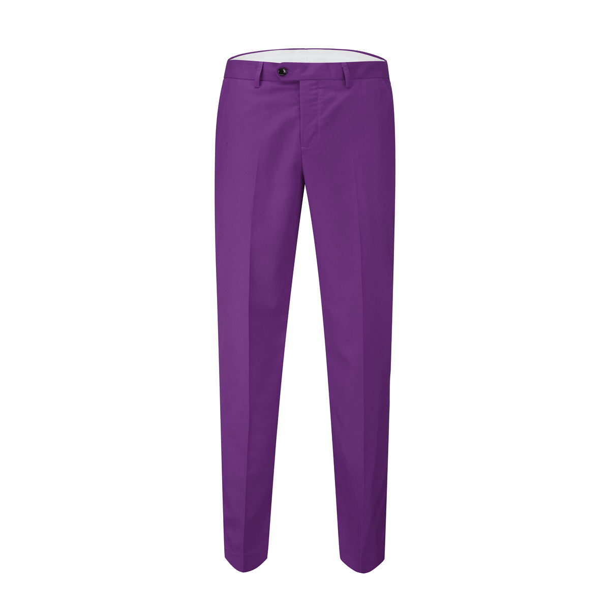 Men's 3-Piece Fashion One Button Color-Blocking Suit Purple
