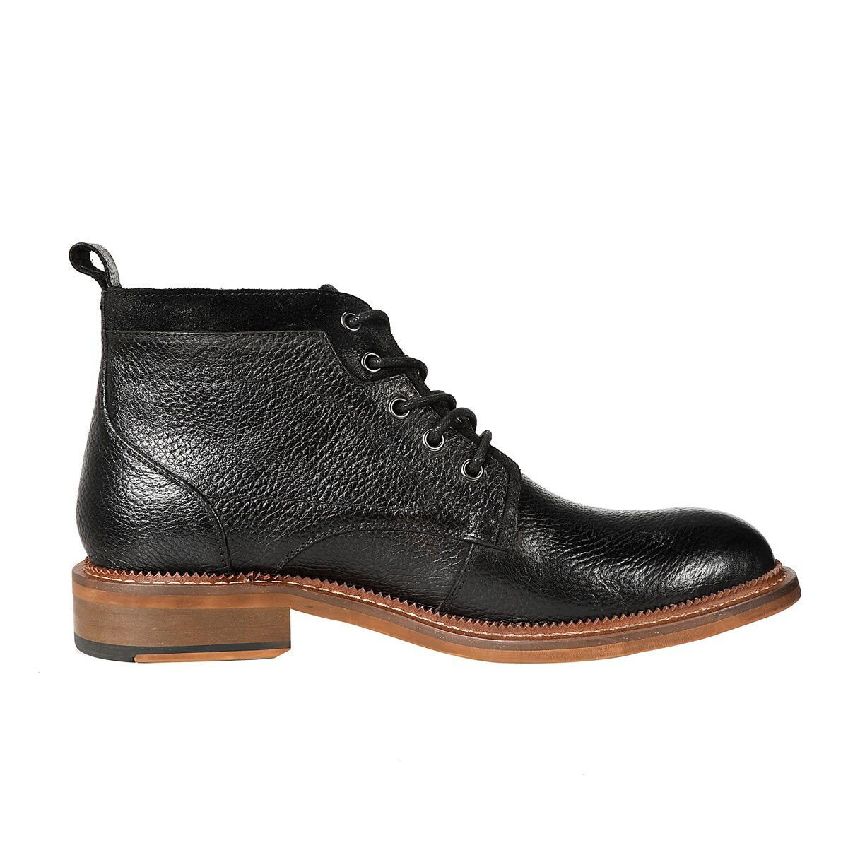 YFFUSHI Men's Ankle Boots Cowhide Leather Lace-Up Ankle Boots Classic Short Shaft Boots for Men