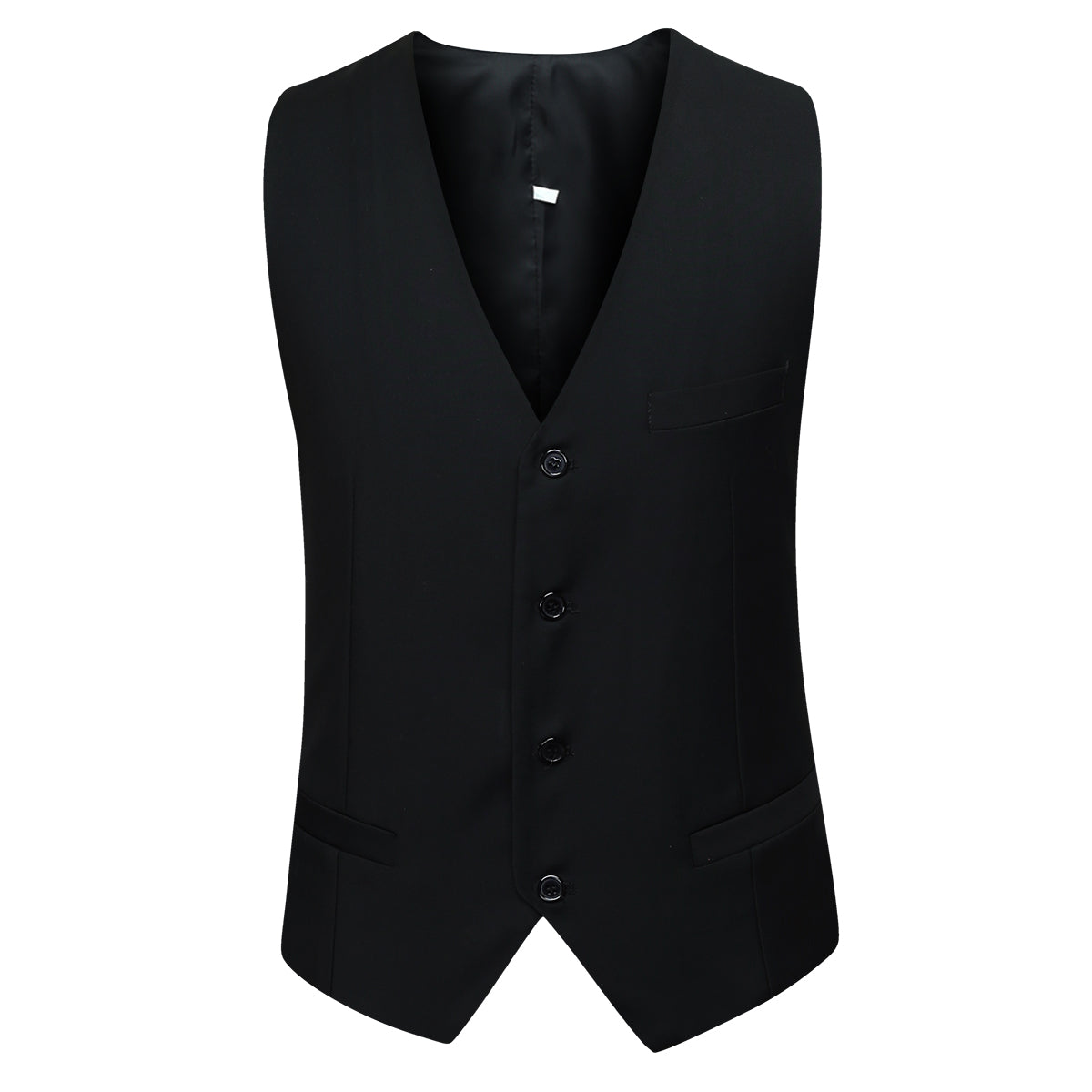 YFFUSHI Men's Slim Fit 3 Piece Suit One Button Suits Blazer Tux Vest & Trousers Black