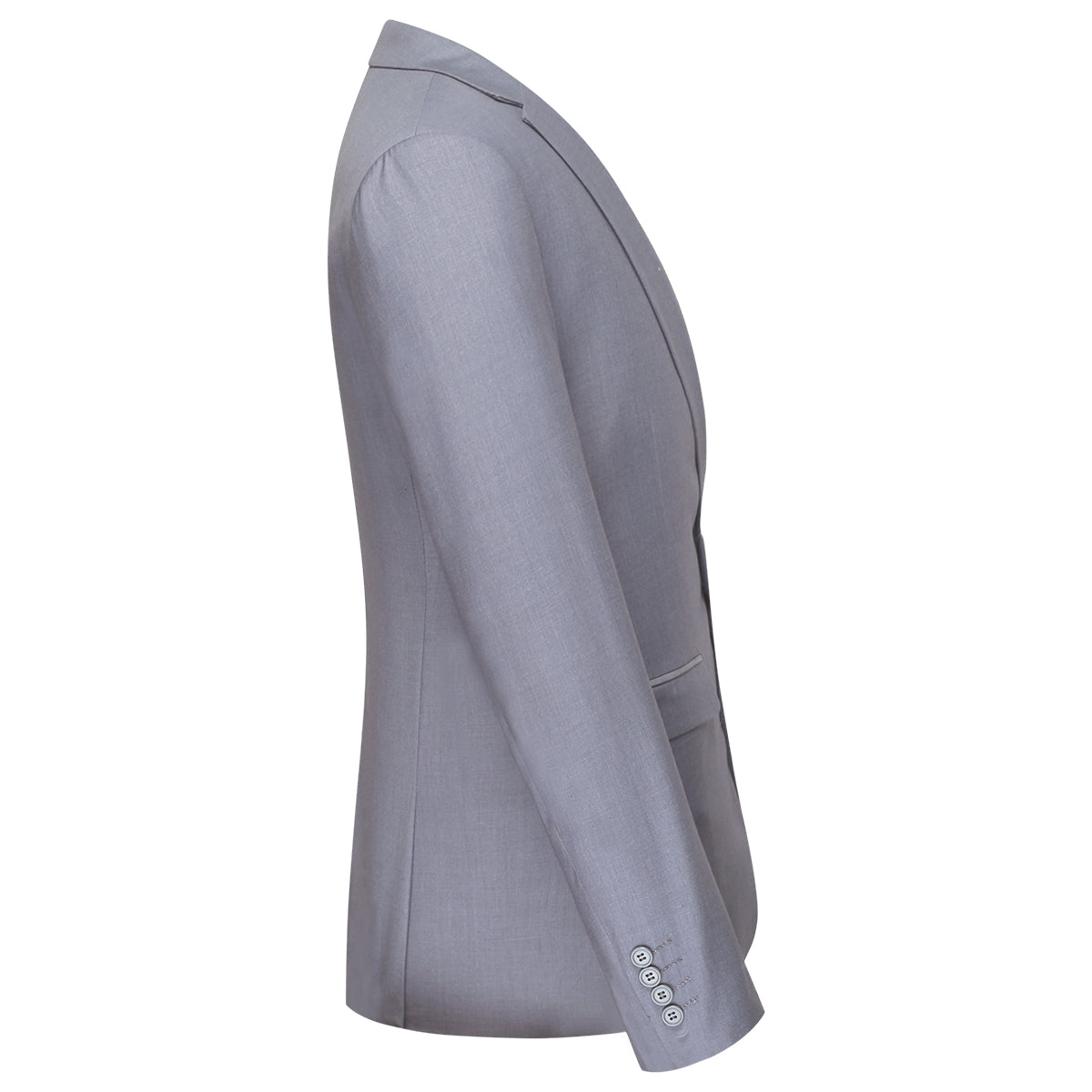 YFFUSHI Men's Slim Fit 3 Piece Suit One Button Suits Blazer Tux Vest & Trousers Birch Silver