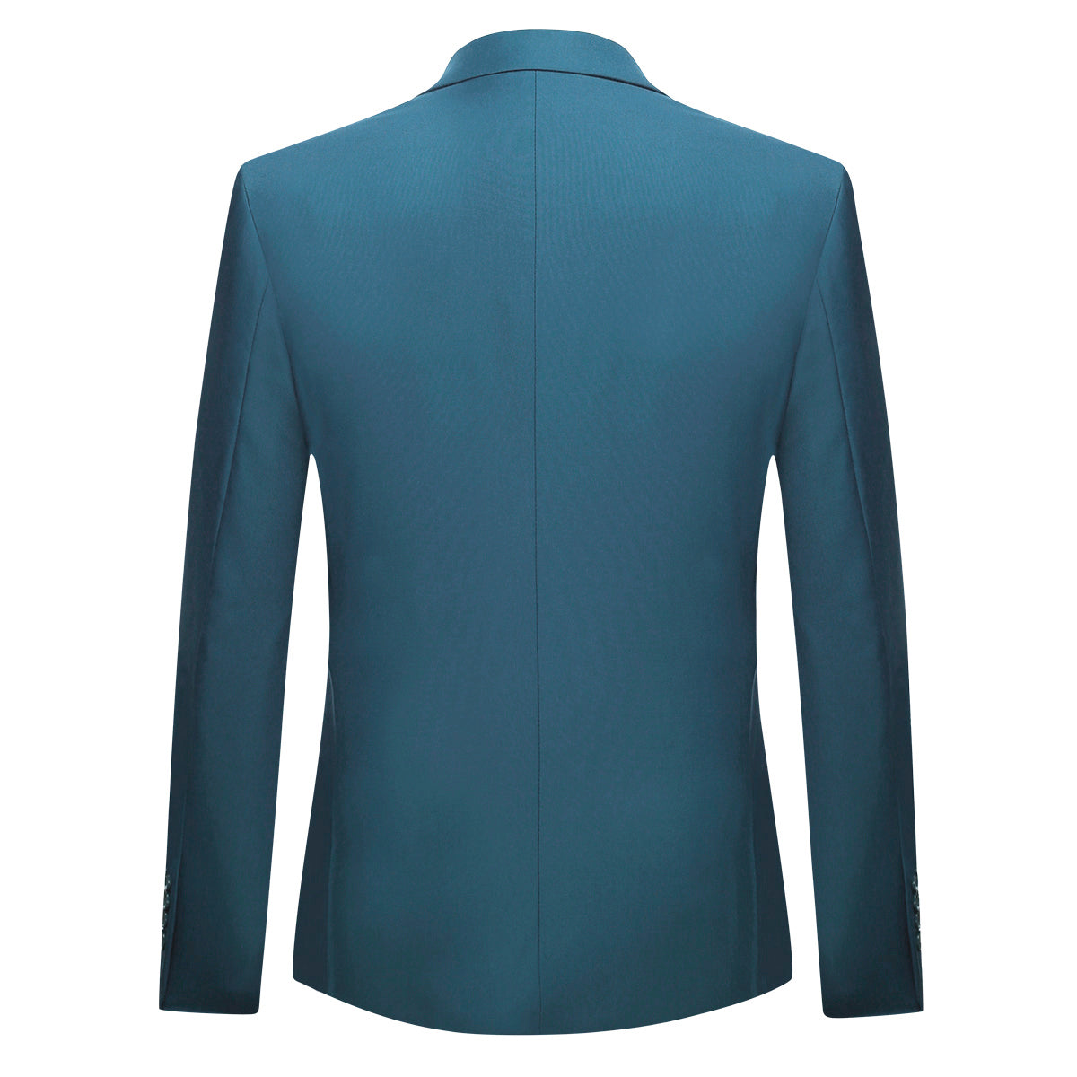 YFFUSHI Men's Slim Fit 3 Piece Suit One Button Suits Blazer Tux Vest & Trousers Teal Blue