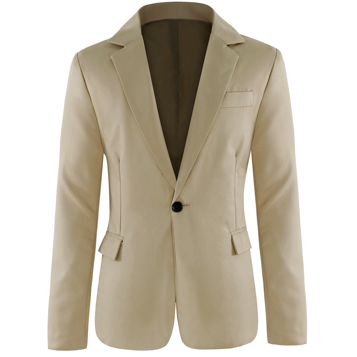 YFFUSHI Mens Balzer Casual Sport Coat Khaki