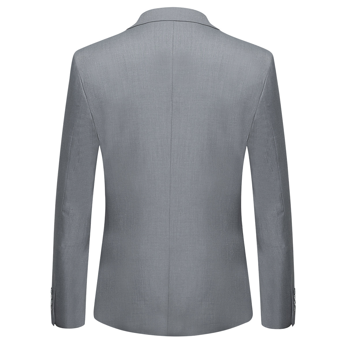 YFFUSHI Mens 3 Piece Suit Set 2 Button Dress Suit for Meeting Prom Party Light Gray