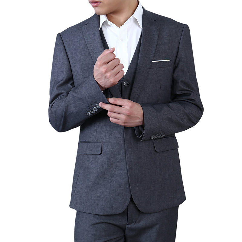 Mens Dark Grey Slim Fit Casual Blazer