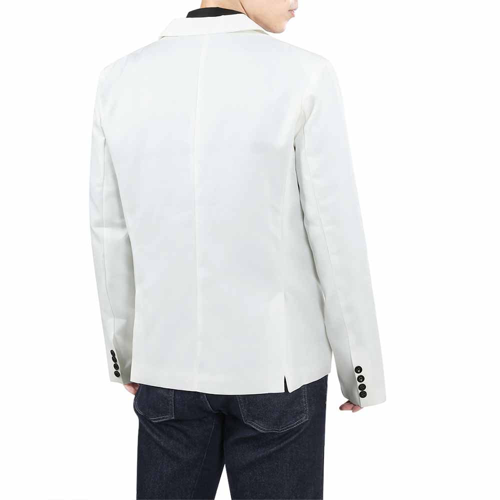 YFFushi Men's Slim Fit Casual Single Breasted Notched Lapel Blazer Jacket White