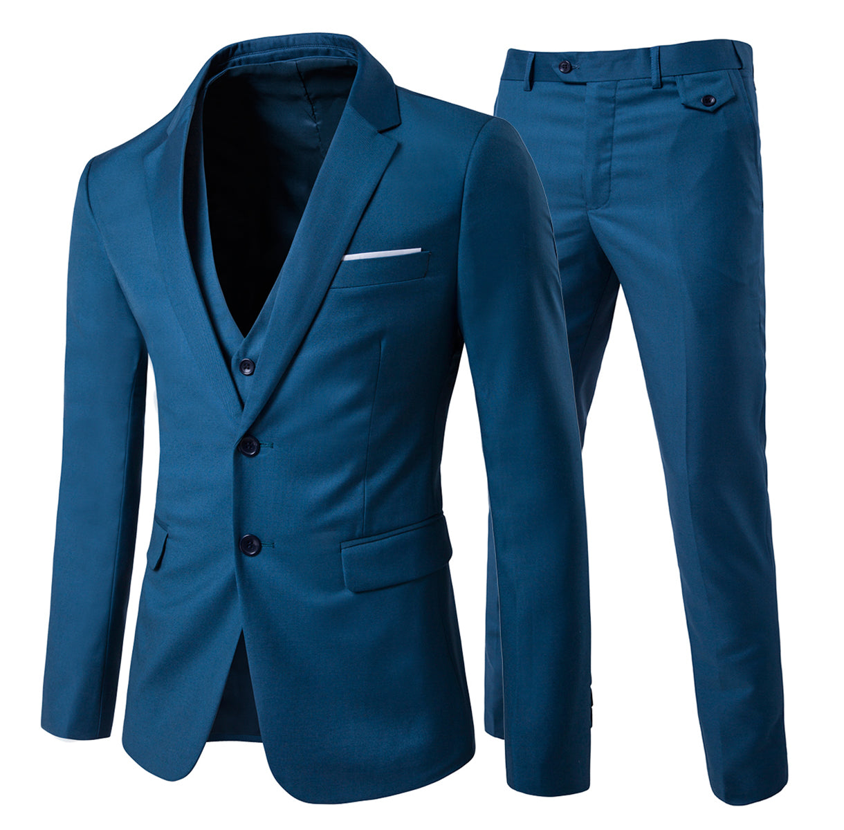 3-Piece Notched Lapel Casual Suit 9 Colors - YFFushi