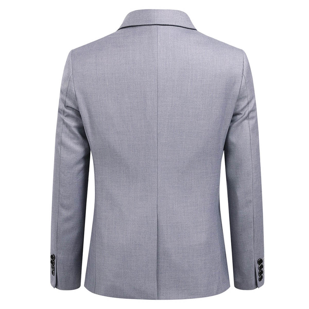 YFFUSHI Mens Slim Fit Blazer Two-Button Casual Suit Jacket Light Gray