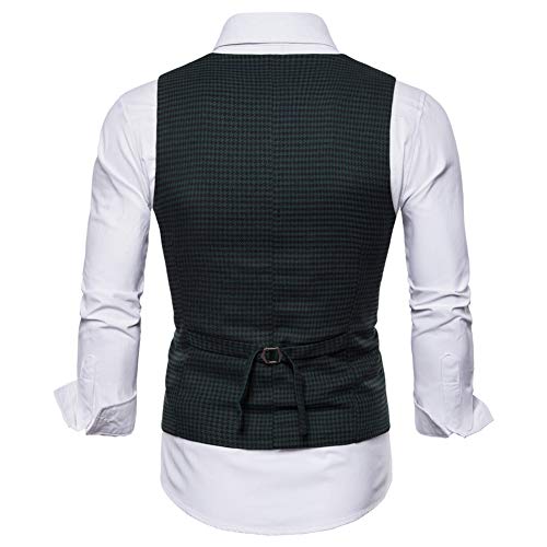 YFFUSHI Mens Slim Fit Formal Premium Vest Waistcoat Green