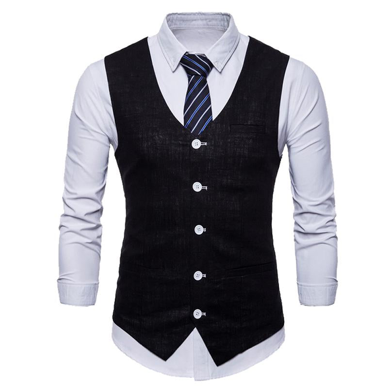 Mens Black Suit Vest