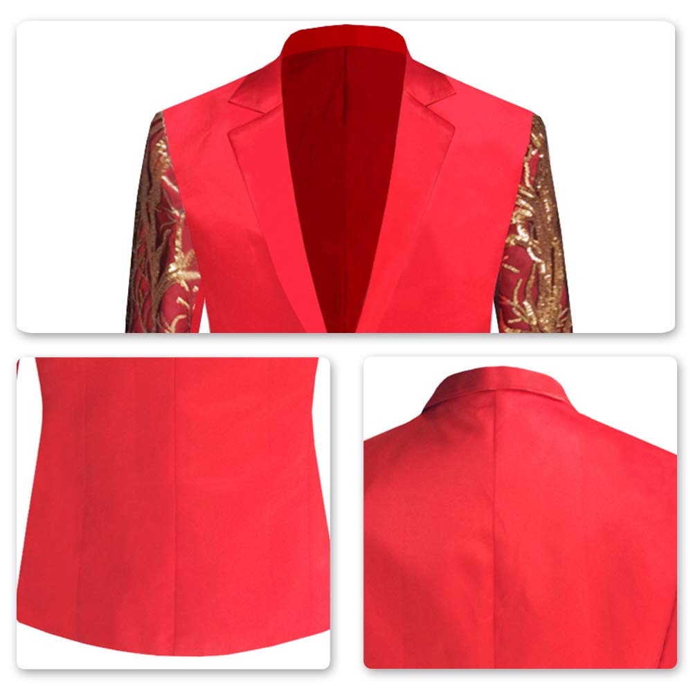 Men`s Red Sequins Blazer