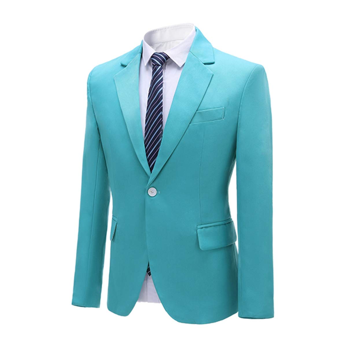 YFFUSHI Men's 2 Piece Suit One Button Closure Solid Color Suit Set Green