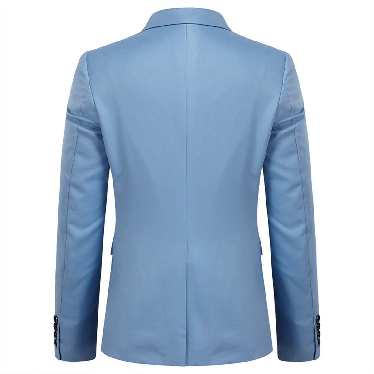 YFFUSHI Men's 2 Piece Suit Solid Two-Button Casual Elegant Tuxedo Light Blue