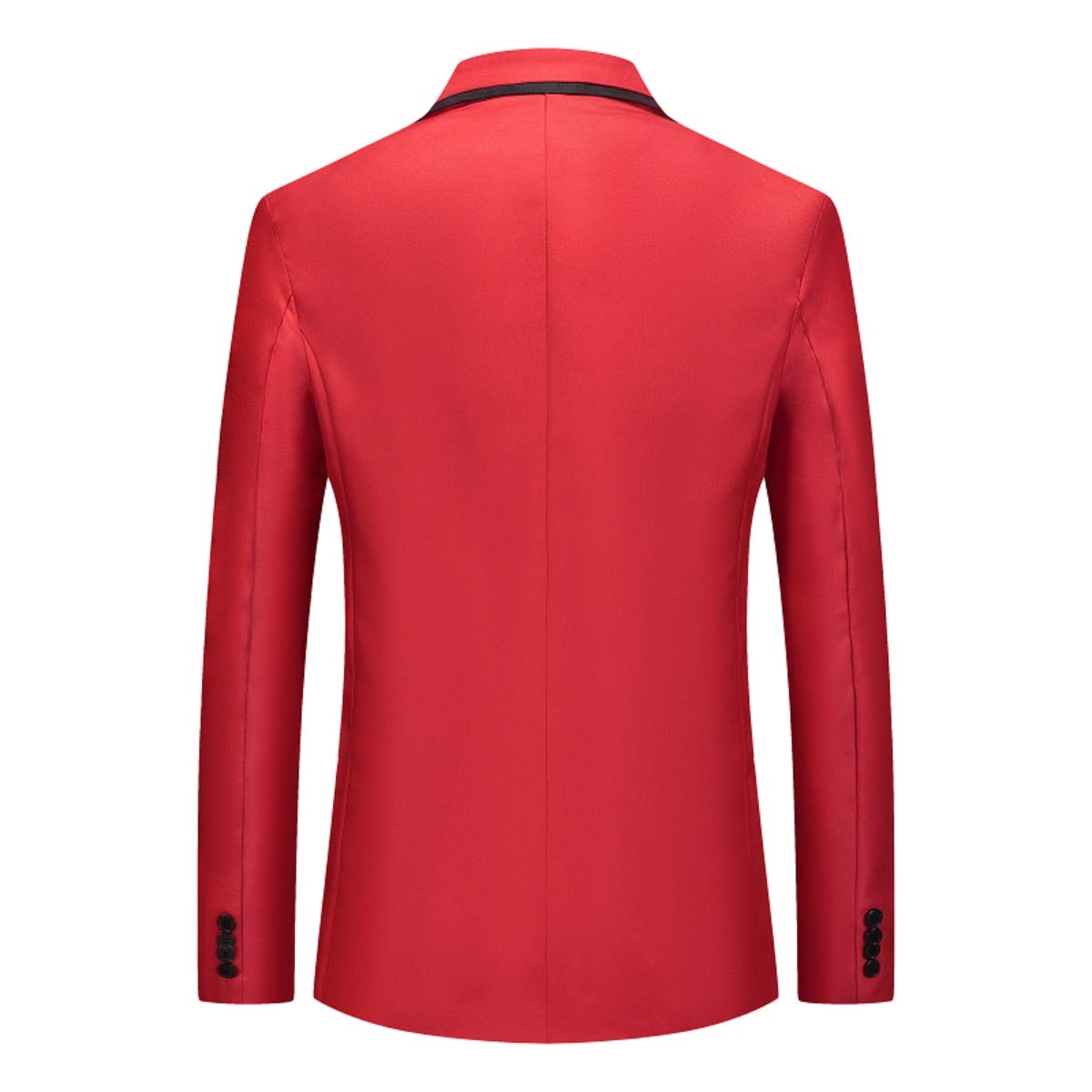 YFFUSHI Mens Classic Blazer Jacket Casual 2 Buttons Lightweight Daily Dress Coat Red