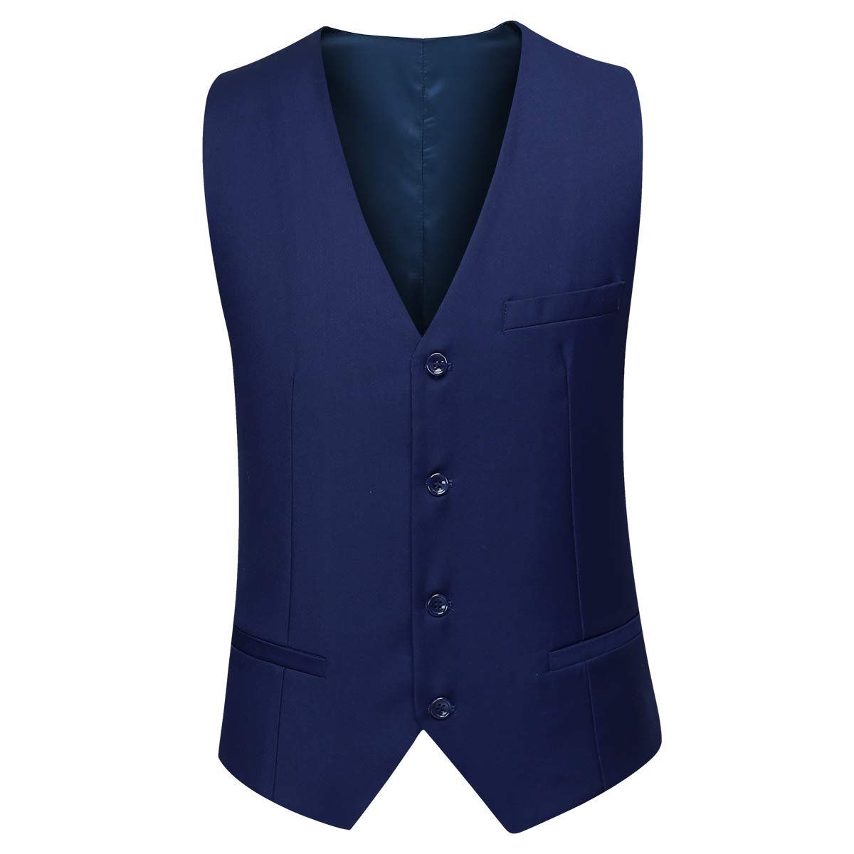 YFFUSHI Mens Formal Slim Fit Business Wedding Dress Vest Waistcoat Navy