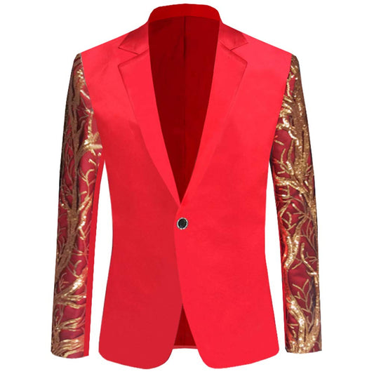 Men`s Red Sequins Blazer