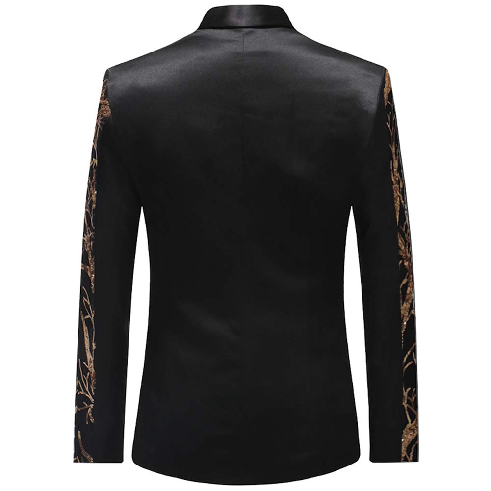 Mens Black Sequins Blazer