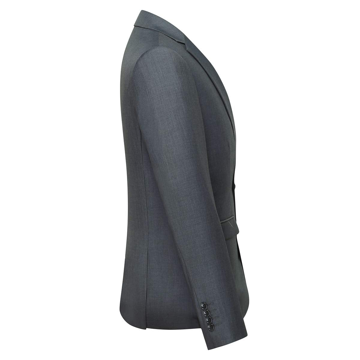 YFFUSHI Mens Suit Jacket Vest 2 Piece Set Slim Fit Separate Casual Formal Dress Tops Dark Gray