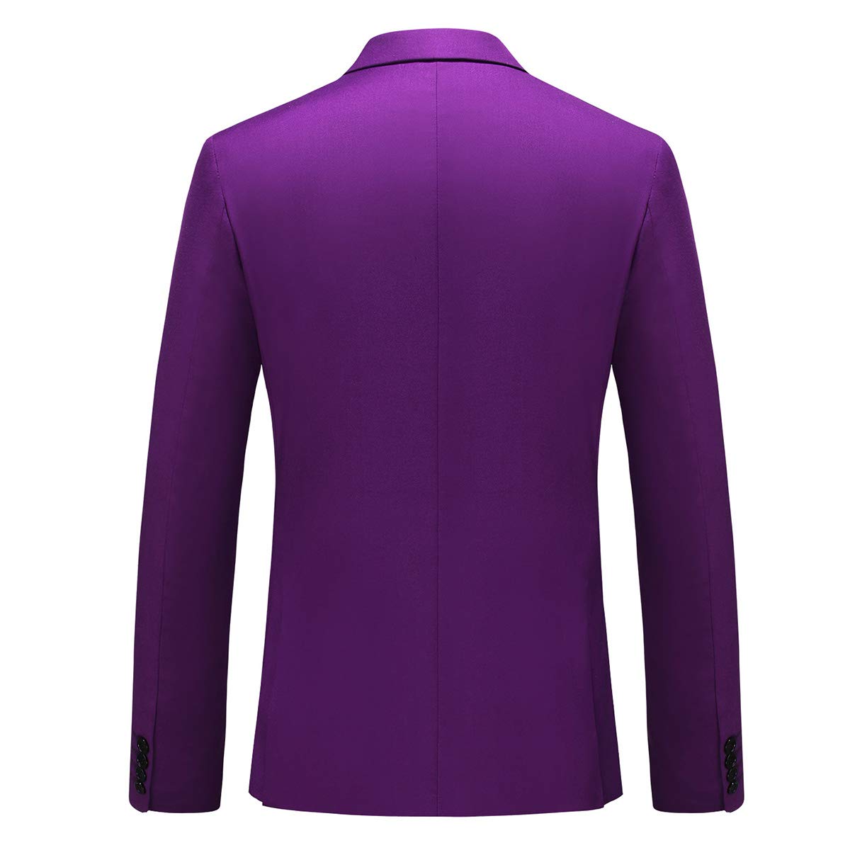 YFFUSHI Mens Double Breasted 3 Piece Suits Slim Fit Dress Business Formal Casual Suit Set Purple