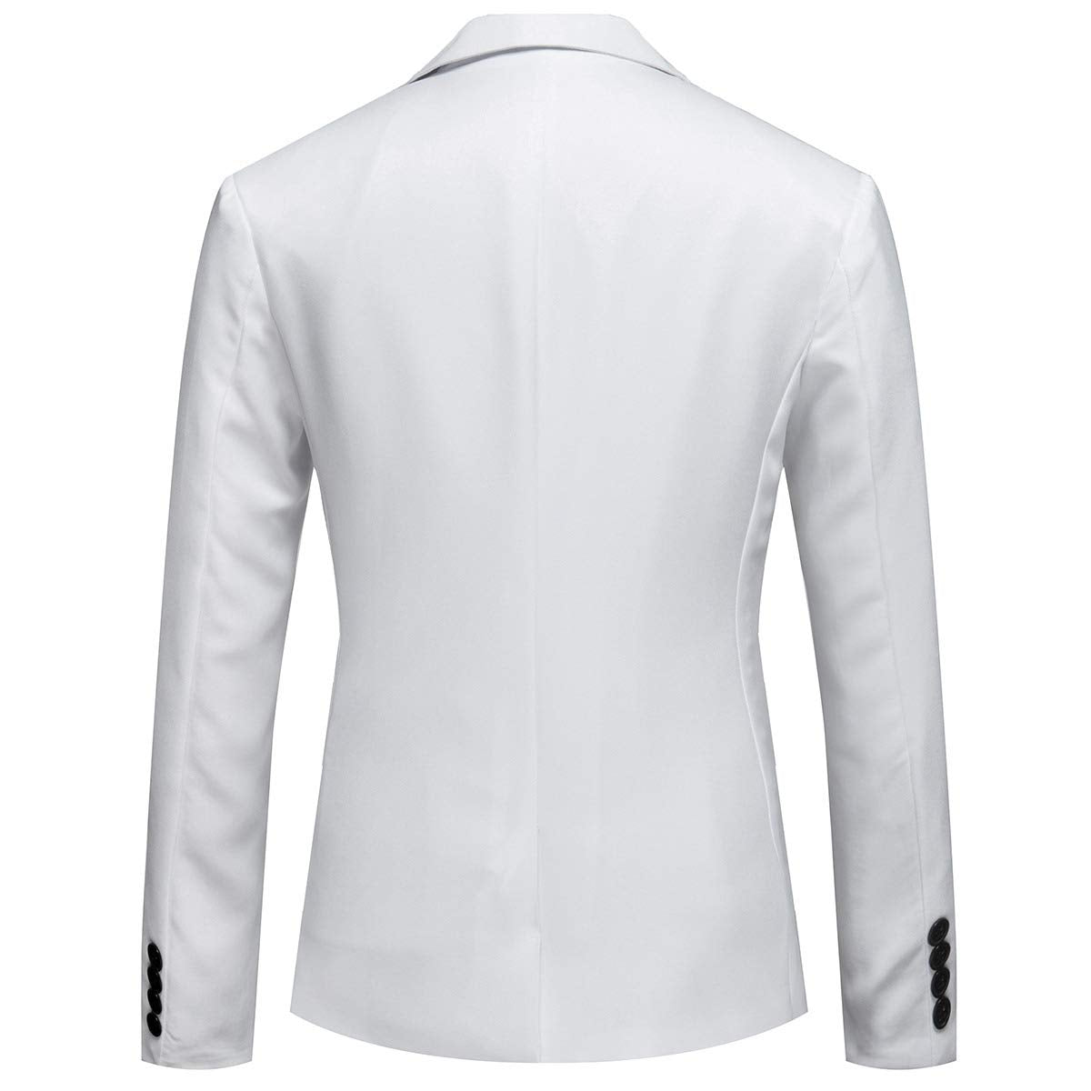 YFFUSHI Men's Casual Slim Fit One Button Notched Lapel Lightweight Blazer White