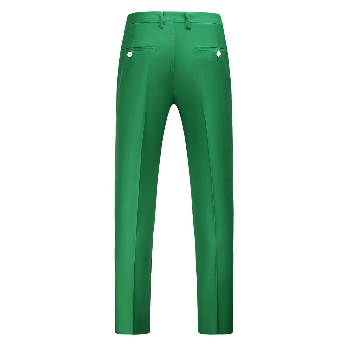 YFFUSHI Mens Flat Front Pants Slim Fit Premium Comfort Dress Trousers Green