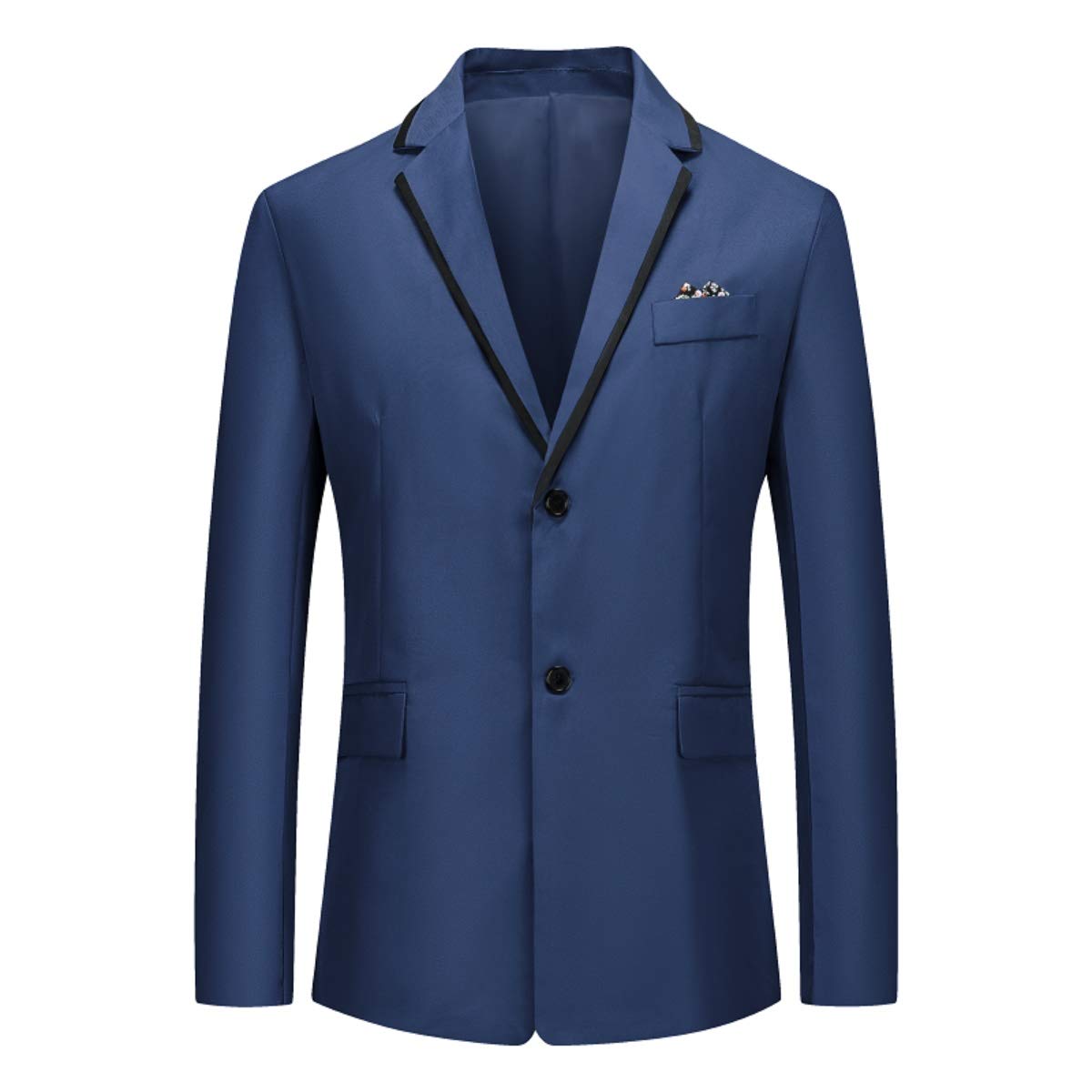 YFFUSHI Mens Classic Blazer Jacket Casual 2 Buttons Lightweight Daily Dress Coat Navy