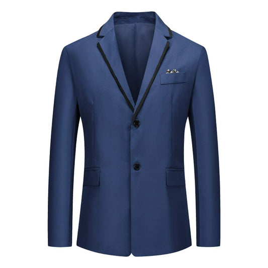 YFFUSHI Mens Classic Blazer Jacket Casual 2 Buttons Lightweight Daily Dress Coat Navy