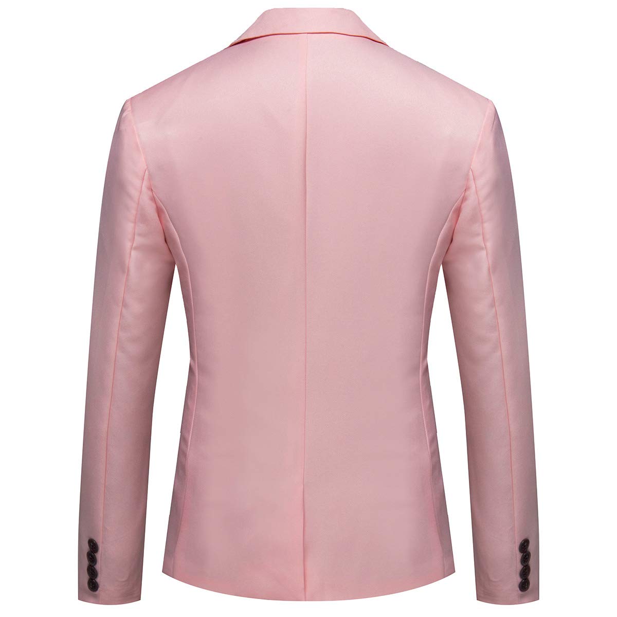 YFFUSHI Men's Casual Slim Fit One Button Notched Lapel Lightweight Blazer Pink