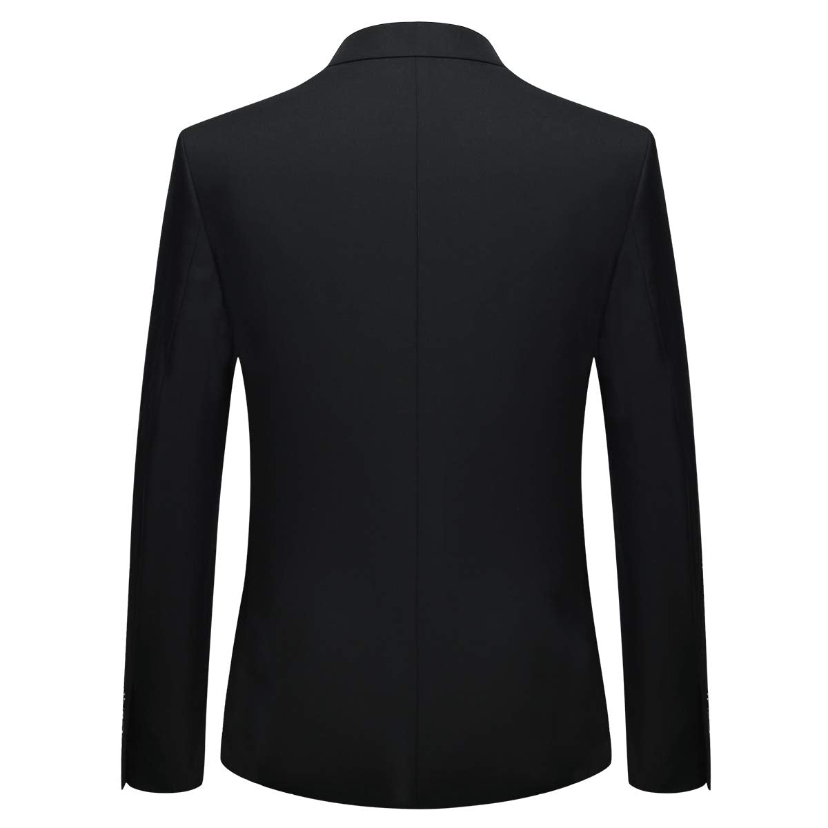 YFFUSHI Mens Suit Jacket Vest 2 Piece Set Slim Fit Separate Casual Formal Dress Tops Black