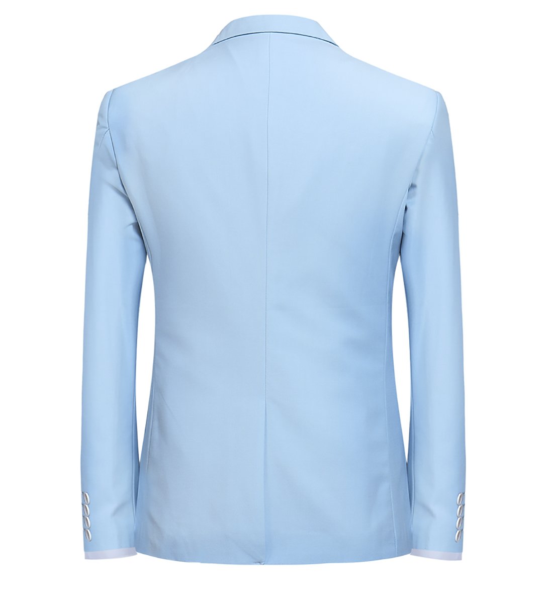 Mens Light Blue Slim Fit One Button Blazer