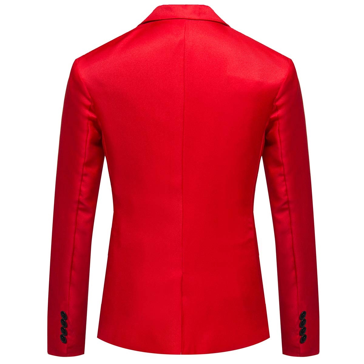 YFFUSHI Men's Casual Slim Fit One Button Notched Lapel Lightweight Blazer Red