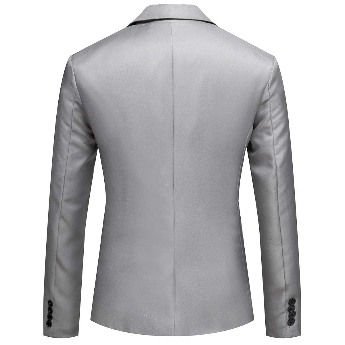 YFFUSHI Men's Casual Slim Fit One Button Notched Lapel Lightweight Blazer Gray