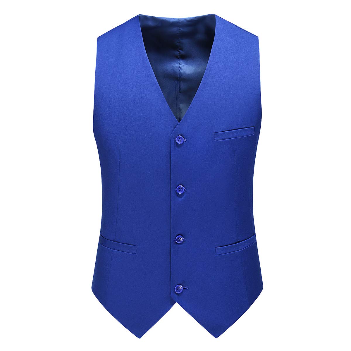 YFFUSHI Mens Double Breasted 3 Piece Suits Slim Fit Dress Business Formal Casual Suit Set Blue