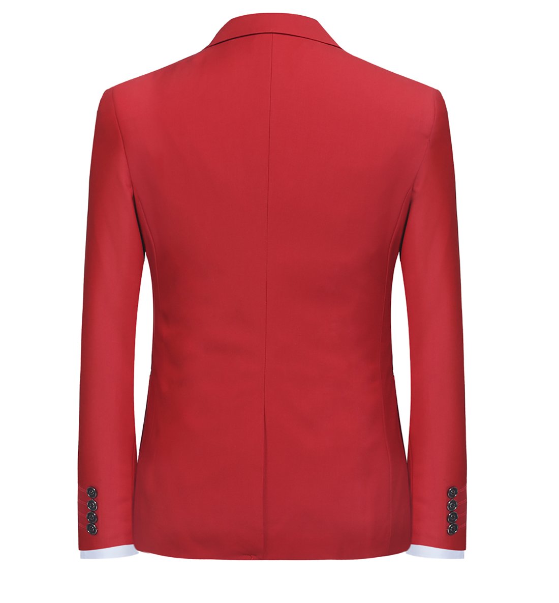 Mens Red Slim Fit One Button Blazer