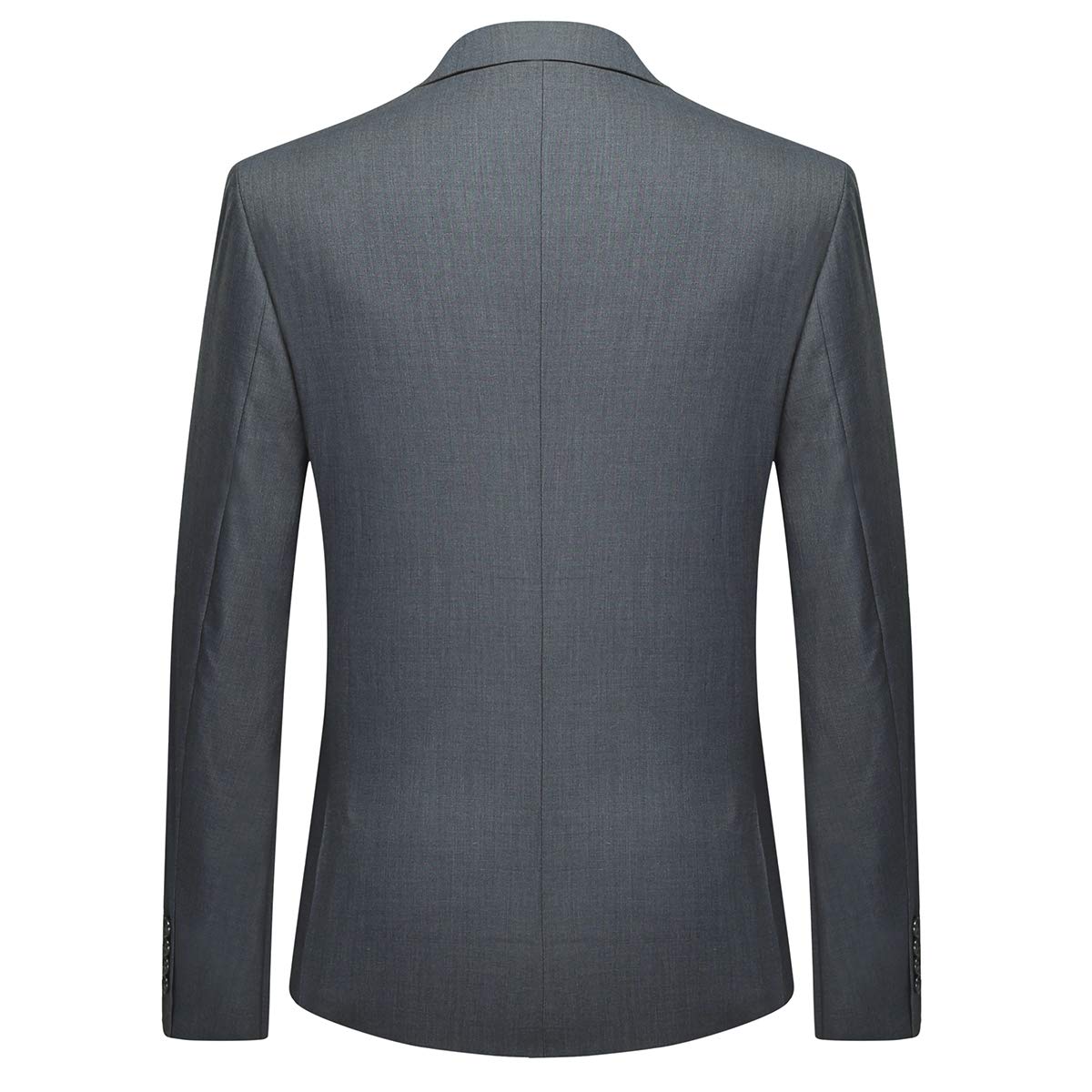 YFFUSHI Mens Suit Jacket Vest 2 Piece Set Slim Fit Separate Casual Formal Dress Tops Dark Gray