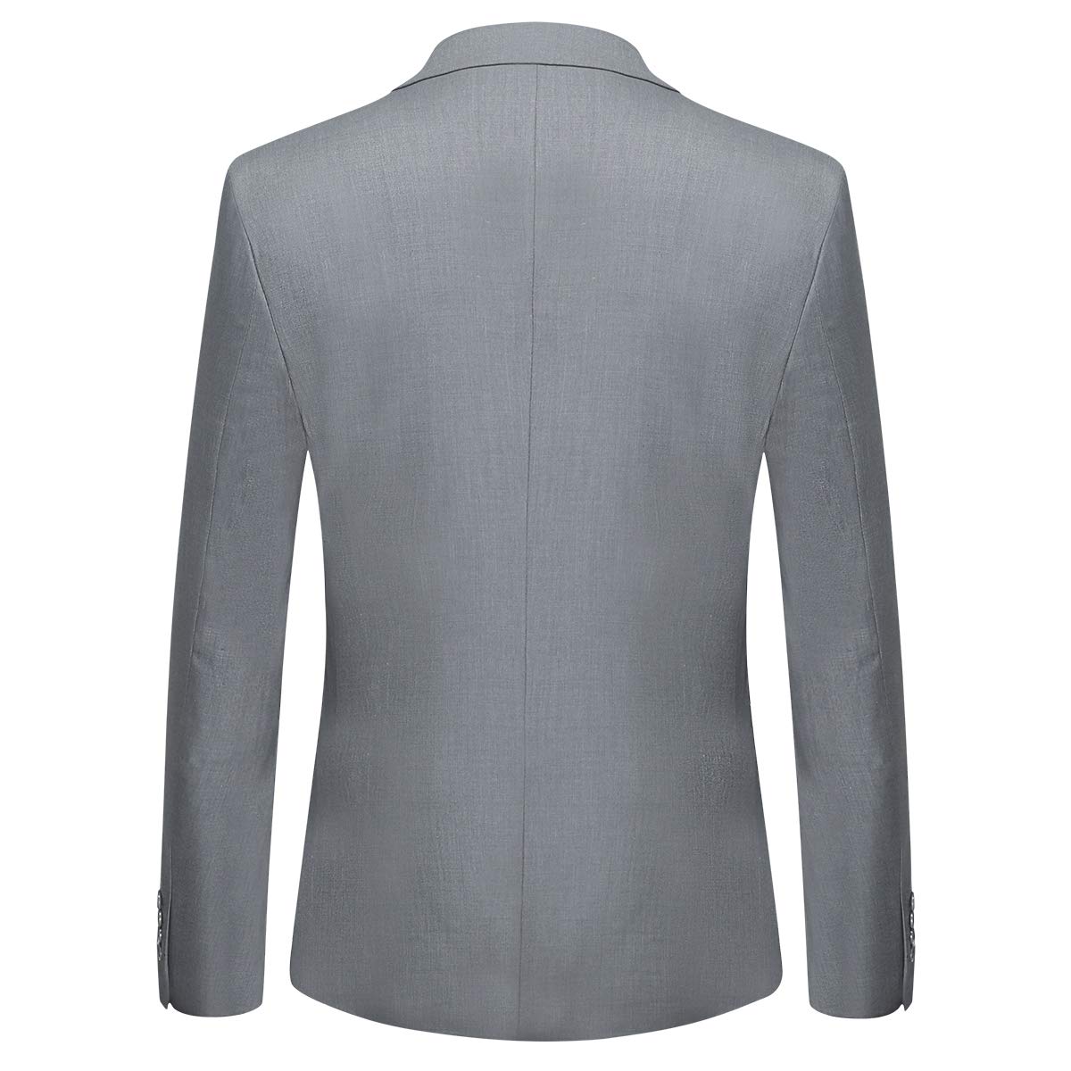 YFFUSHI Mens Suit Jacket Vest 2 Piece Set Slim Fit Separate Casual Formal Dress Tops Light Gray