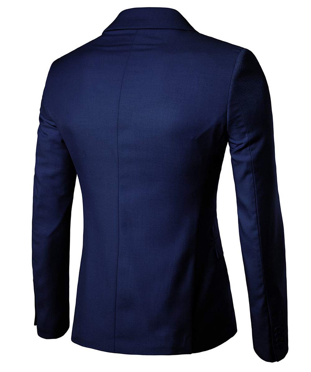 Mens Navy 2 Piece Slim Fit One Button Suits