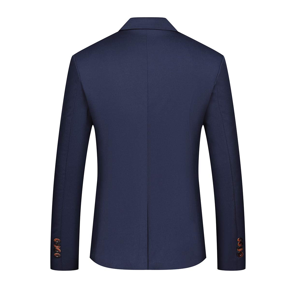 YFFUSHI Mens Slim Fit Sport Coat Casual One Button Solid Color Jacket Blazer Navy