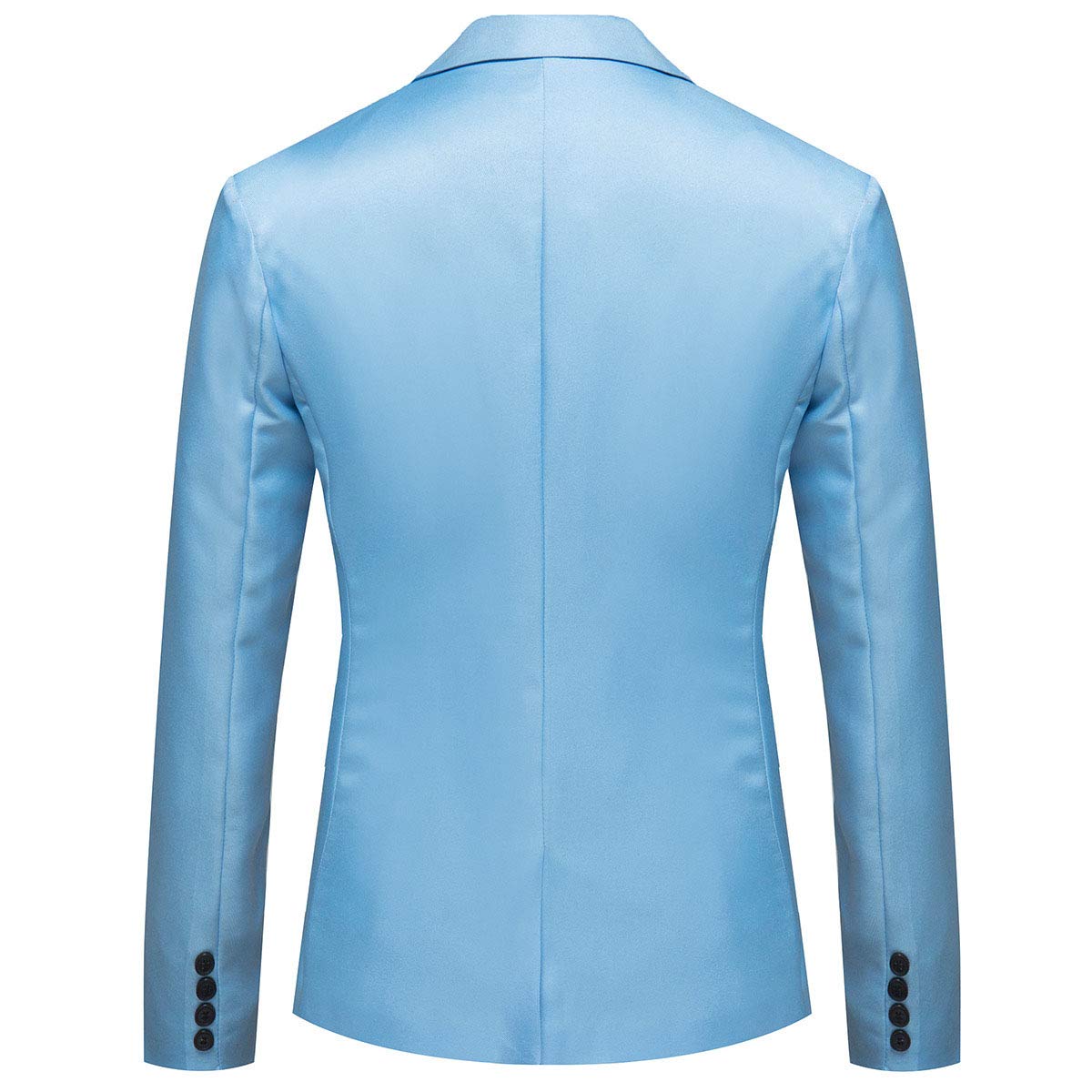 YFFUSHI Men's Casual Slim Fit One Button Notched Lapel Lightweight Blazer Light Blue