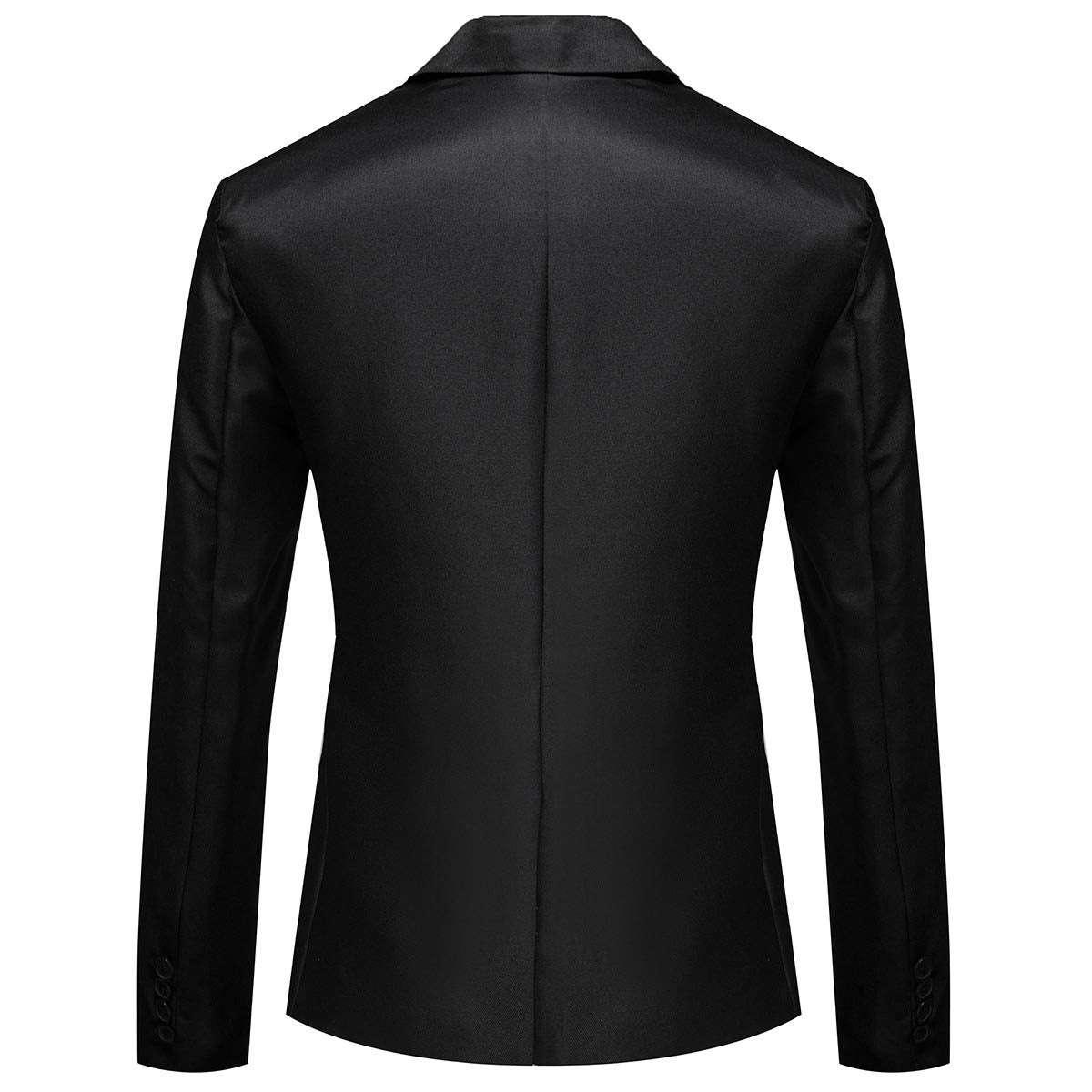 YFFUSHI Men's Casual Slim Fit One Button Notched Lapel Lightweight Blazer Black