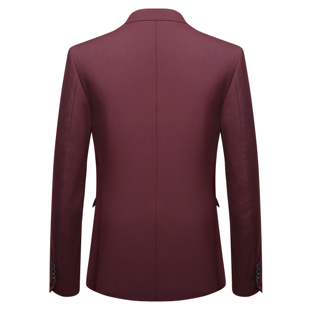 3-Piece Slim Fit Classic Casual Maroon Suit