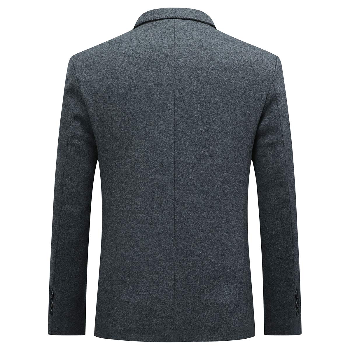 YFFUSHI Mens Standard Fit Wool Blazer Casual 2 Button Daily Business Suit Jacket Gray