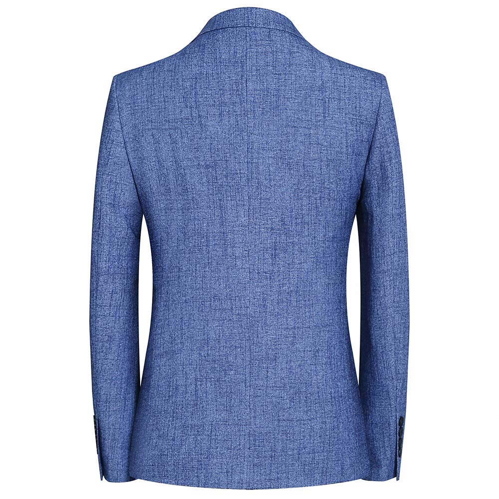 YFFUSHI Mens Slim Fit Casual Jacket Two Buttons Stylish Daily Sport Coat Blue