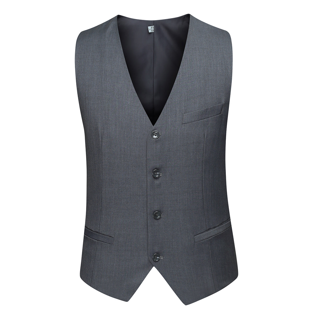 3-Piece Classic One Button Dark Grey Suit