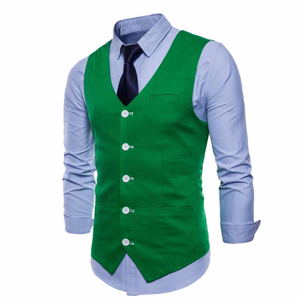 Mens Green Suit Vest