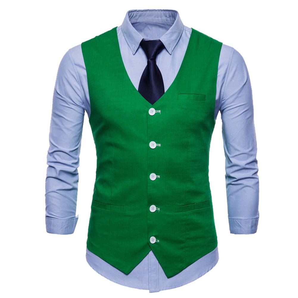 Mens Green Suit Vest