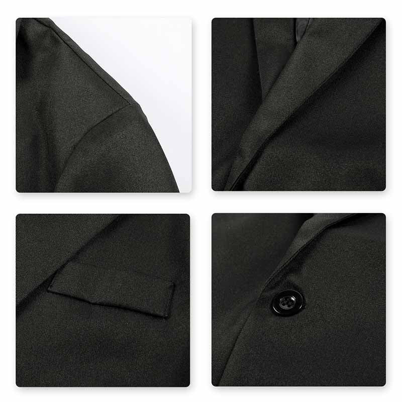 YFFushi Men's Slim Fit Casual Single Breasted Notched Lapel Blazer Jacket Black