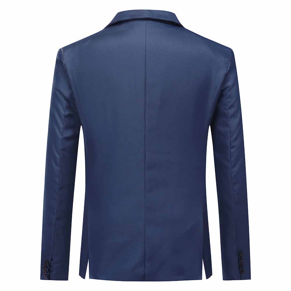 YFFushi Men's Slim Fit Casual Single Breasted Notched Lapel Blazer Jacket Navy